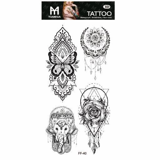Tillfällig Tatuering 19 x 9cm - Dream catcher