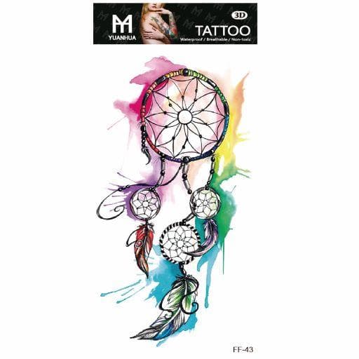 Tillfällig Tatuering 19 x 9cm - Dream catcher