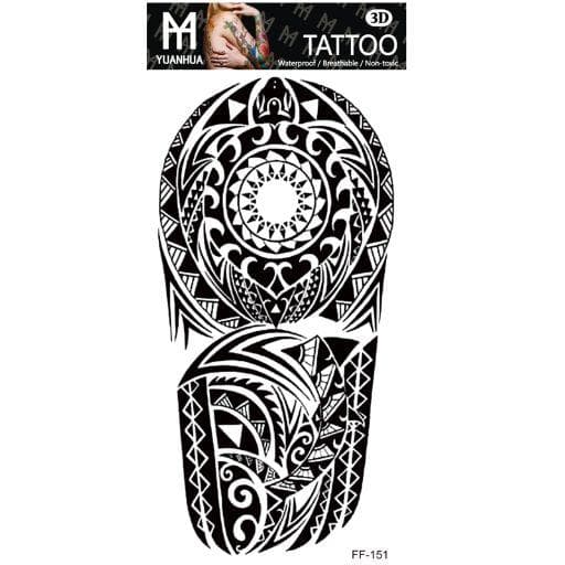 Tillfällig Tatuering 19 x 9cm - Maui mönster