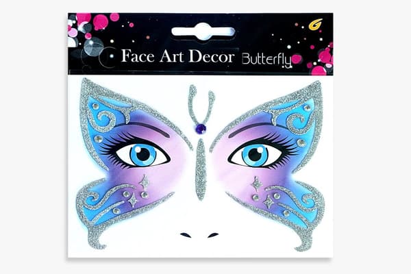 INF Stick-On Face Art Tatuointitarra Kiiltävä Butterfly