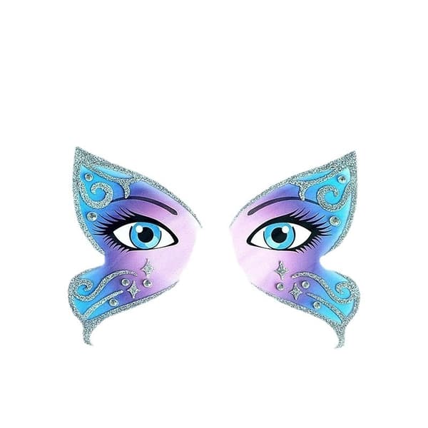 INF Stick-On Face Art Tatuointitarra Kiiltävä Butterfly