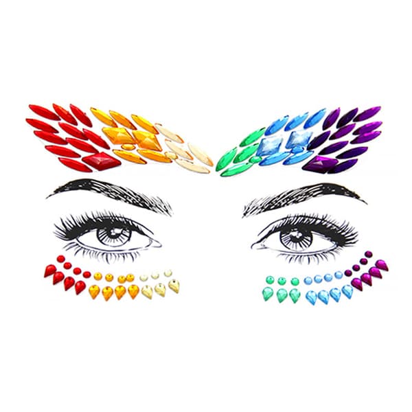 INF Festival Face Jewels Stickers Rhinestone Stickers Model 6