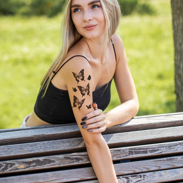 INF Vandtætte midlertidige tatoveringsmærkater i 14 dele Butterfly