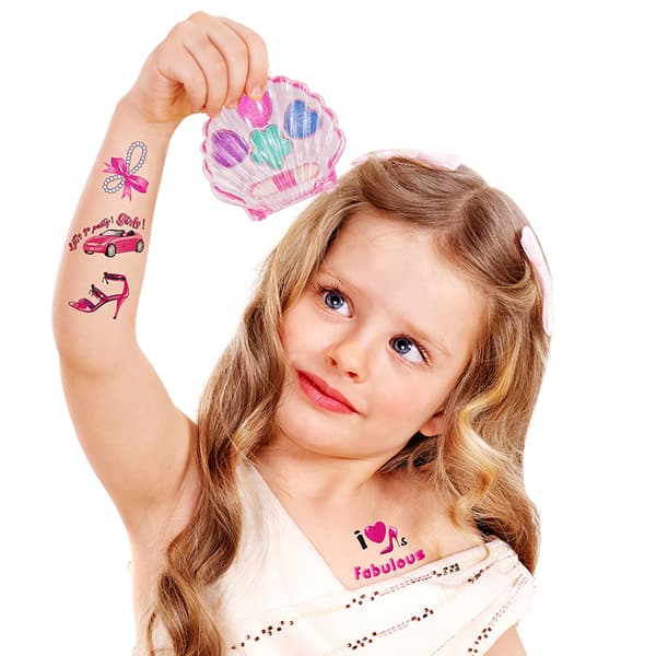 INF Pinkki Preppy -tatuointisetti - 10 arkkia