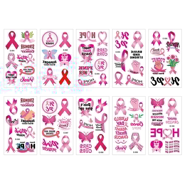 INF Pink Ribbon -väliaikaiset tatuoinnit naisten terveydelle