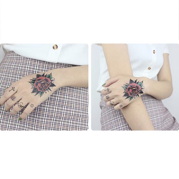 INF Paket med 10 ark tillfälliga tatueringar Model 1