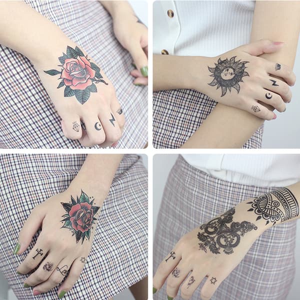 INF Paket med 10 ark tillfälliga tatueringar Model 1