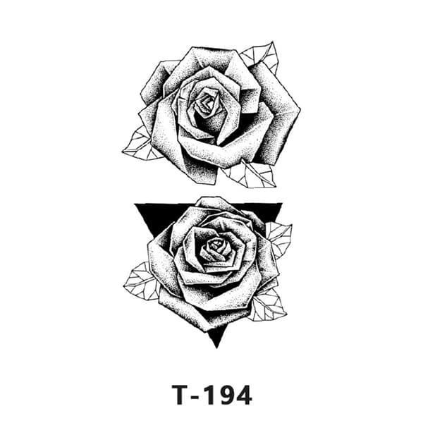 INF Midlertidig tatoveringsklistremerke - Blomsterhjortdesign (T194)
