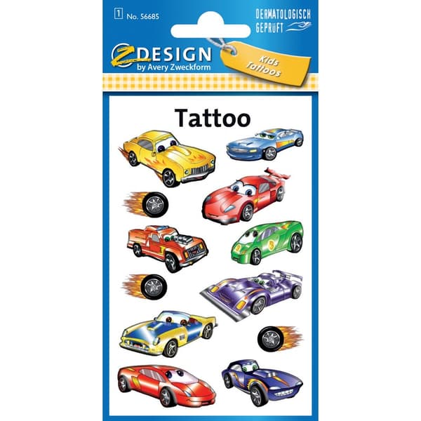 Midlertidige tatoveringer til børn CARS 6855