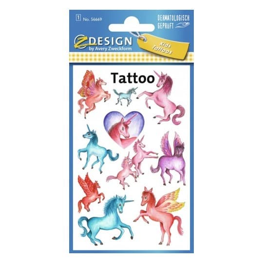 Midlertidige tatoveringer til børn UNICORN 6695