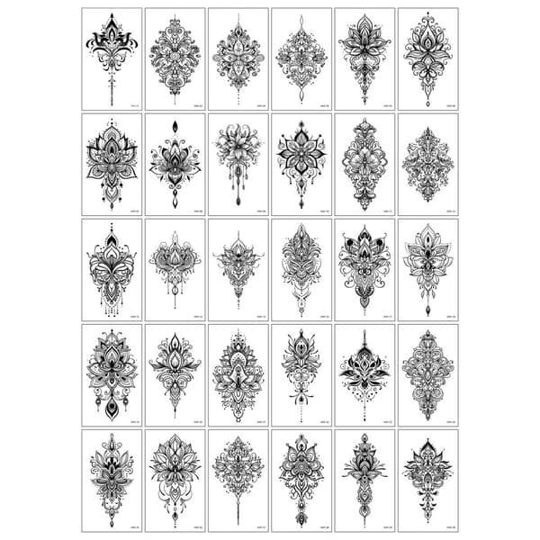 INF Dark Series E Midlertidige Tatoveringer - 30 Unikke Designs