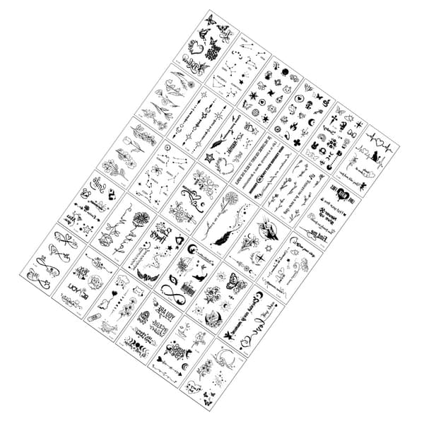 INF Friske midlertidige tatoveringsklistremerker - Assorterte design