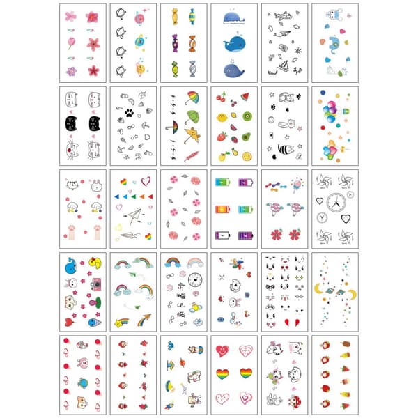 INF Trendy midlertidige tatoveringer - 30 unikke designs for et frisk look