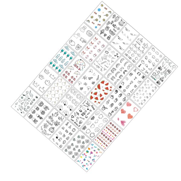 INF Chic midlertidige tatoveringer - 30 unike fingerdesign