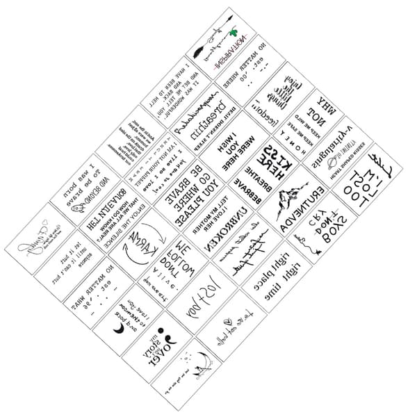 INF Chic midlertidige tatoveringsmærkater - 30 unikke designs