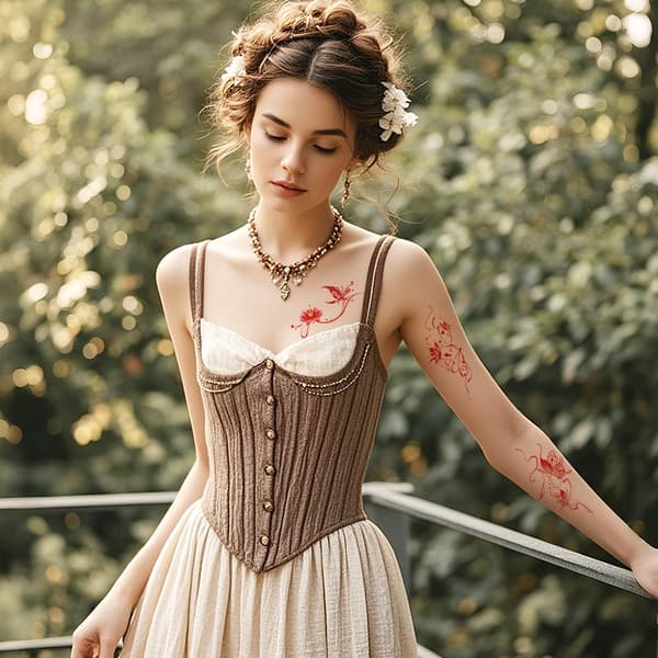 INF Vintage Butterfly -väliaikaiset tatuoinnit - 10 arkin sarja