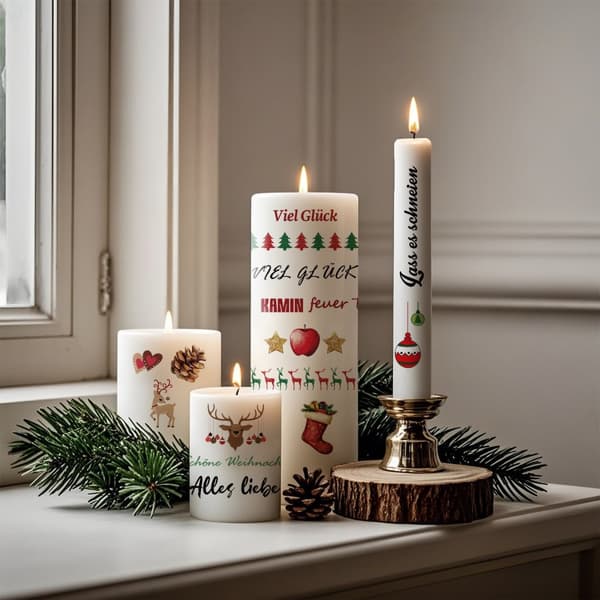 INF Festlige Julelys Tatoveringsmærker - 9 Ark Sæt