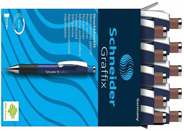 Schneider - 156103 - DBS Graffix / Mekanisk penna Bly 0,5 mm Blå paket med 10 (Tyskland import)
