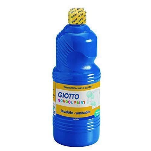Giotto – Sortiment 6 flaskor om 1 liter Gouache skolmålarfärg – Tvättbar - 530900