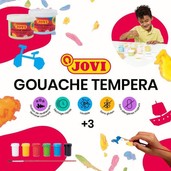 Jovi 724898 - Skolgouache 35ML, blandade färger - set med 5 lådor - 014