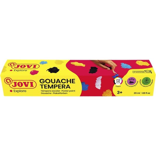 Jovi 724898 - Skolgouache 35ML, blandade färger - set med 5 lådor - 014