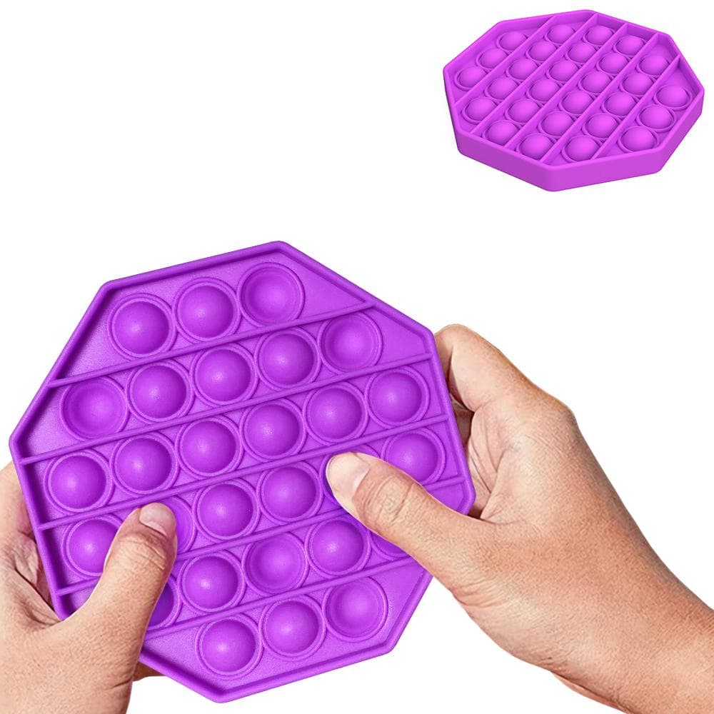 2-Pack - Pop It Fidget Toys - Leksak / Sensory - Oktagon - Lila