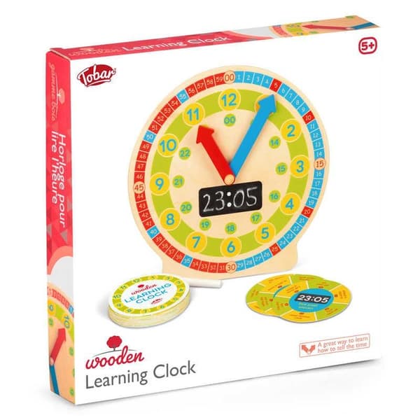 Klocka i Trä - Lär barn klockan - Pedagogiska Spel