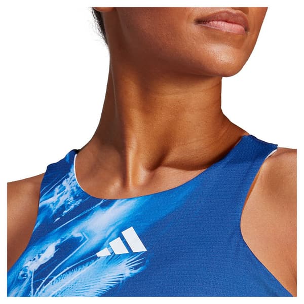 Adidas Ærmeløs T-shirt Mel Blå XS Kvinde