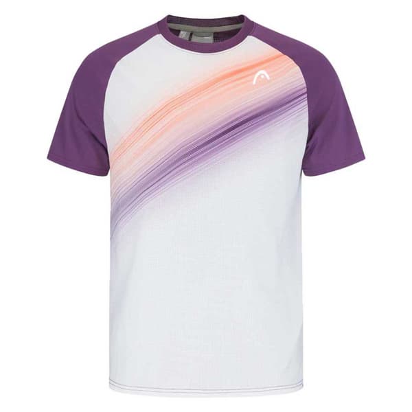 Head Racket Kortærmet T-shirt Performance Hvid,Lilla S Mand