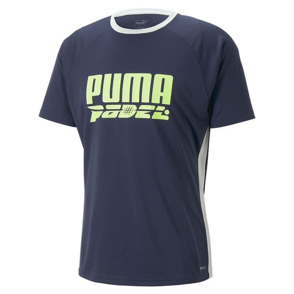Puma Kortärmad T-shirt Teamliga Logo Blå S Man
