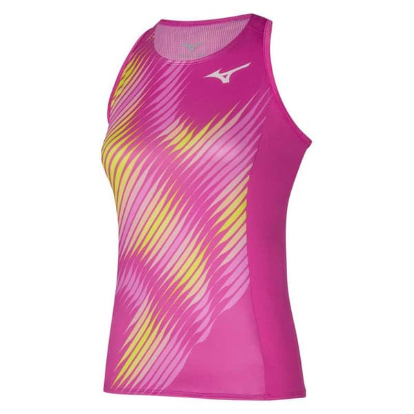Mizuno Ärmlös T-shirt Printed Rosa M Kvinna