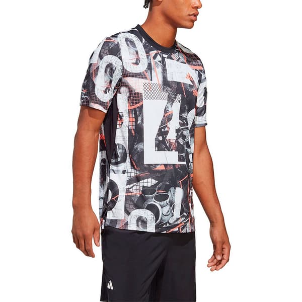 Adidas Lyhythihainen T-paita Club Graphic Musta S Mies