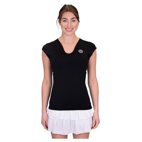 Bidi Badu Lyhythihainen T-paita Crew V-neck Musta M Nainen
