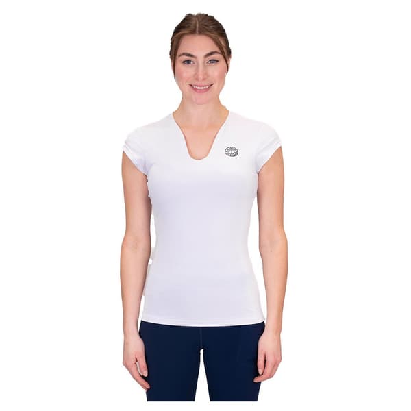 Bidi Badu Kortärmad T-shirt Crew V-neck Vit M Kvinna