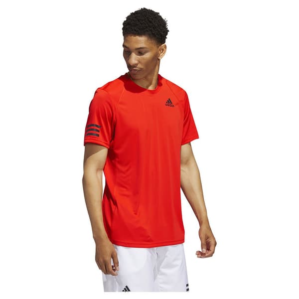 Adidas Lyhythihainen T-paita Club 3 Stripe Oranssi M Mies