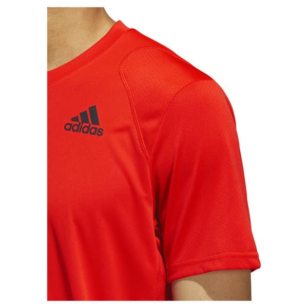 Adidas Kortærmet T-shirt Club 3 Stripe Orange M Mand