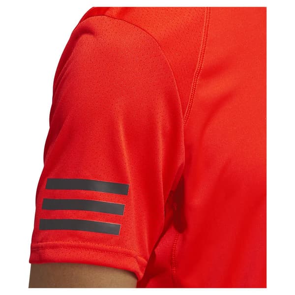 Adidas Kortærmet T-shirt Club 3 Stripe Orange M Mand