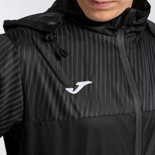 Joma Regnjakke Montreal Sort 11-12 Years Kvinde