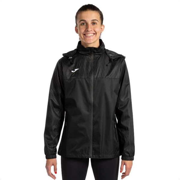 Joma Regnjakke Montreal Sort 11-12 Years Kvinde