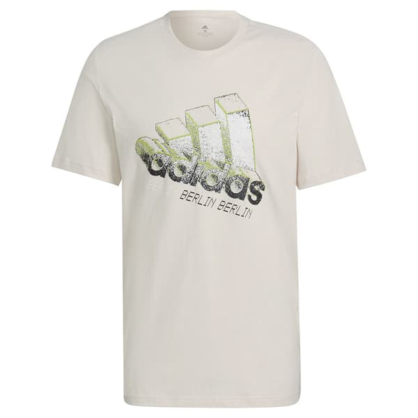 Adidas Kortärmad T-shirt Berlin Logo Carrier Beige M Man