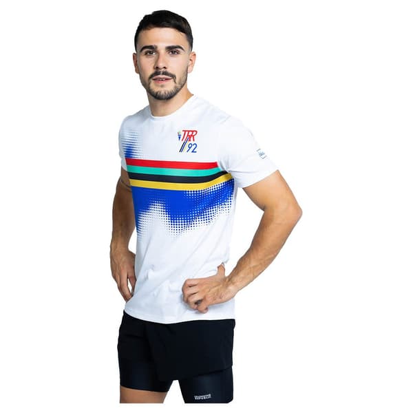 The Running Republic Kortærmet T-shirt Barcelona 92 Hvid XL Mand