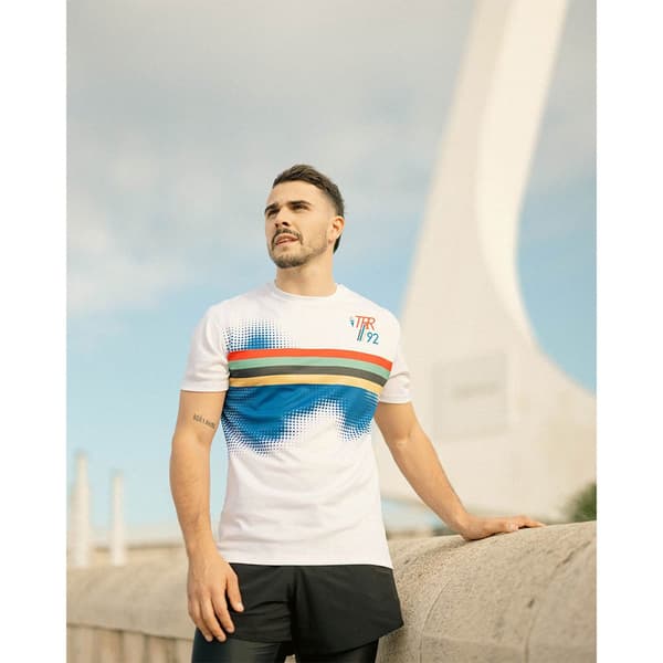 The Running Republic Kortærmet T-shirt Barcelona 92 Hvid XL Mand