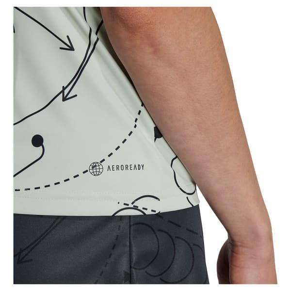 Adidas Ärmlös T-shirt Club Graphic Grönt XS Kvinna