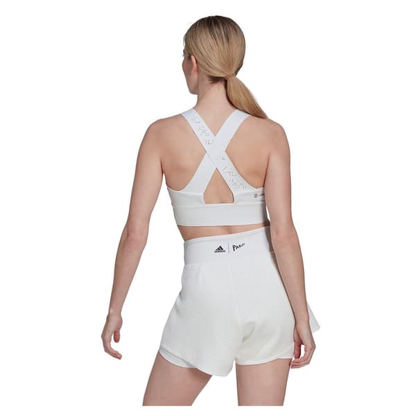 Adidas Ärmlös T-shirt London Crop Vit M Kvinna