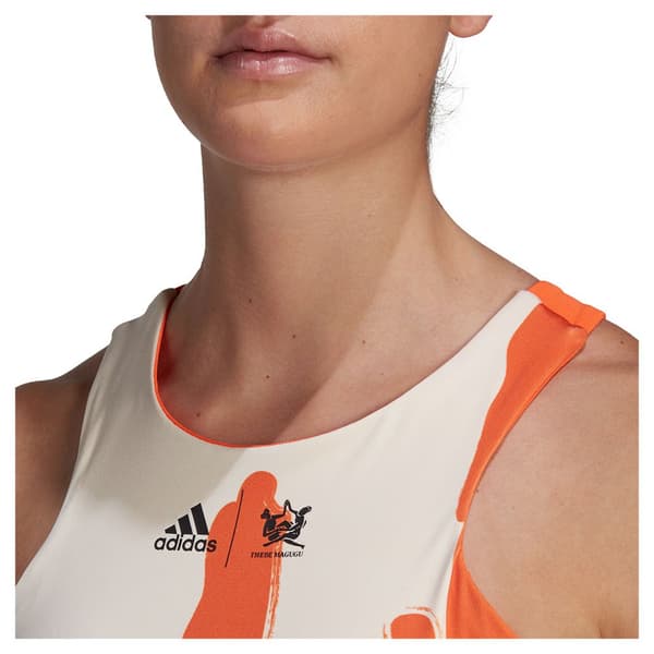 Adidas Ärmlös T-shirt Thebe Magugu New York Y-back Orange M Kvinna