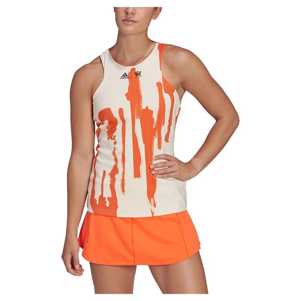 Adidas Ärmlös T-shirt Thebe Magugu New York Y-back Orange M Kvinna