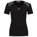 Miniatyrbillede 1 af 2: Head Racket Kortærmet T-shirt Club 22 Sort M Kvinde