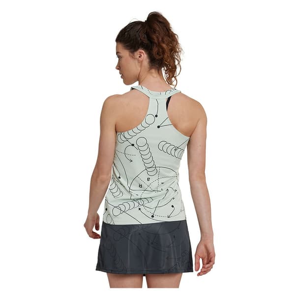 Adidas Ärmlös T-shirt Club Graphic Grönt M Kvinna