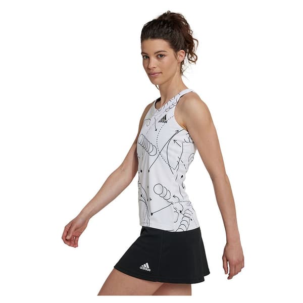 Adidas Hihaton T-paita Club Graphic Valkoinen M Nainen