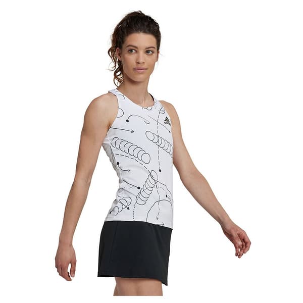 Adidas Hihaton T-paita Club Graphic Valkoinen M Nainen